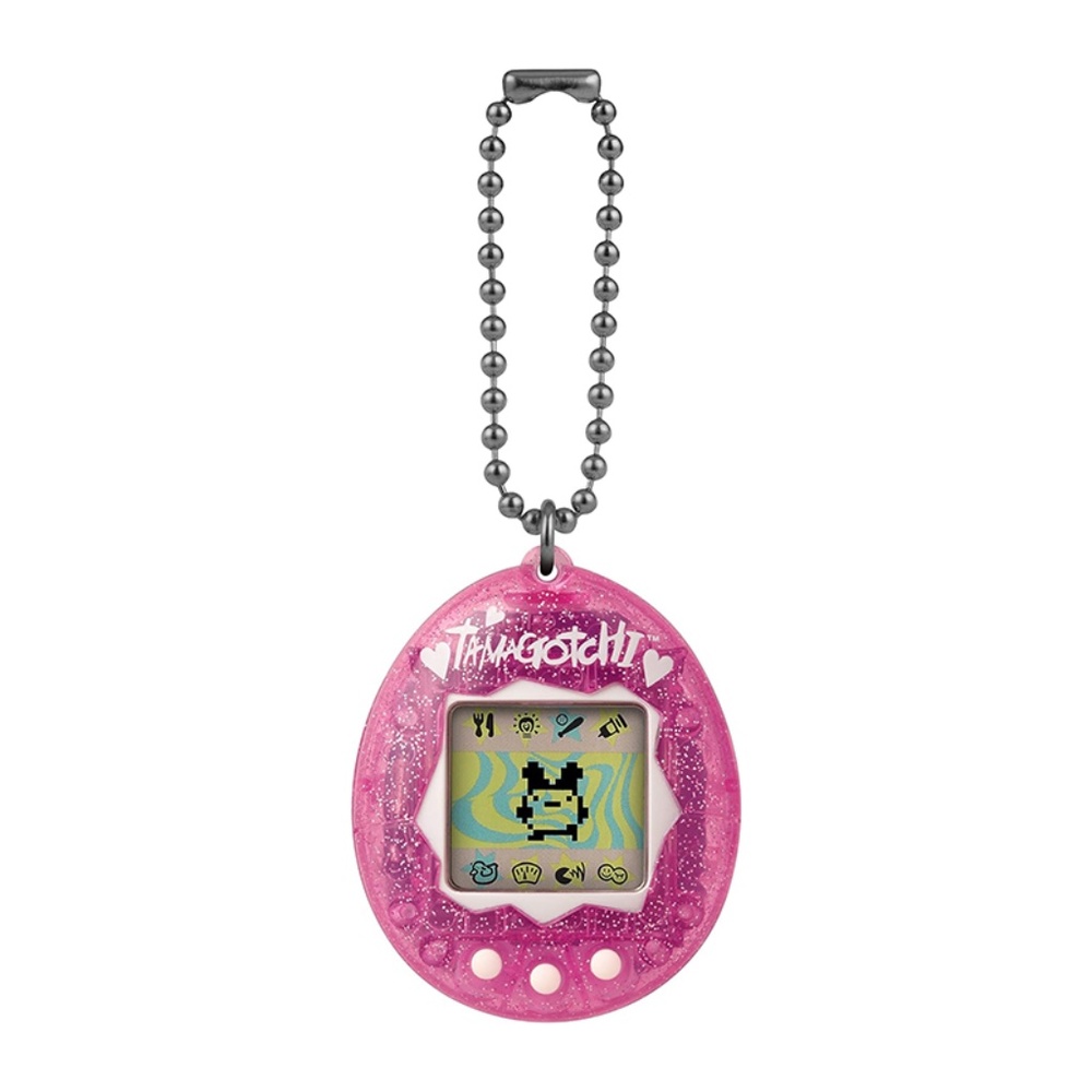 Original Tamagotchi Pink Glitter Shell Digital Virtual Pet Bandai #42882 BAI-R4